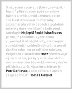 Borkovec & Gabriel: Nejlepší české básně 2015 (obálka knihy)